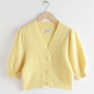 & Other Stories Puff Sleeve Cardigan